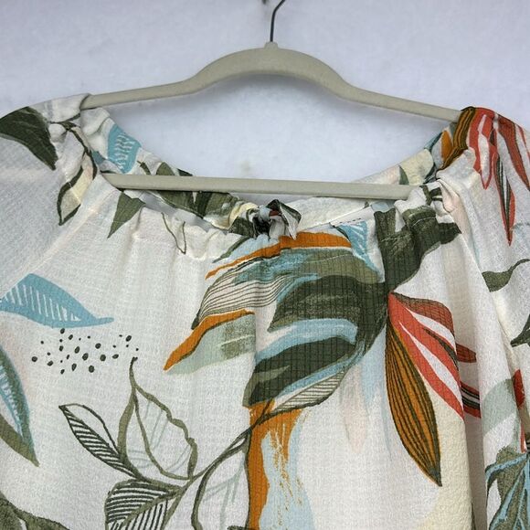 A NEW DAY Floral Boho Peasant Blouse Sz XS - Picture 3 of 7